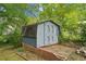 Backyard shed, perfect for storage, sits on a brick foundation and paver base at 1100 Faith Se Ave, Atlanta, GA 30316