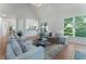 Comfortable living room boasts hardwood floors, natural light, and an open layout great for entertaining guests at 1575 Wynridge Pointe, Alpharetta, GA 30005