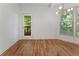 Living room space has hardwood floors and access to the back deck at 1575 Wynridge Pointe, Alpharetta, GA 30005