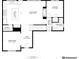 First floor plan displaying kitchen, living room, dining room, bedroom, bathroom, pantry and foyer at 2610 Lisa Sw Dr, Atlanta, GA 30311