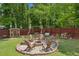 Backyard fire pit surrounded by chairs, perfect for outdoor gatherings and relaxation at 173 Avalon Way, Riverdale, GA 30274