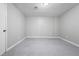 Neutral basement bedroom with carpeted floors, a door, and a clean, simple aesthetic at 9438 Cedar Creek Pl, Douglasville, GA 30135