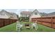 Large backyard with green lawn, fenced perimeter, and a cozy fire pit area for outdoor entertaining at 1840 Brighton Se Blvd, Atlanta, GA 30316