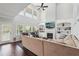 Spacious living room with soaring ceilings, fireplace and large windows at 1840 Brighton Se Blvd, Atlanta, GA 30316