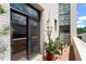 Outdoor balcony with seating and planters at 1421 Peachtree Ne St # 214, Atlanta, GA 30309