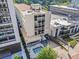 Beautiful exterior view of building with a sparkling fountain at 1421 Peachtree Ne St # 214, Atlanta, GA 30309