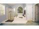 Bright main bathroom with separate shower and soaking tub at 2759 Beddington Way, Suwanee, GA 30024