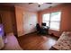 Bedroom with wood floors, double closets and a window at 308 Forkwood Trl, Woodstock, GA 30189