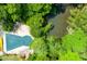 Aerial view of a community pool and surrounding green spaces at 100 Biscayne Nw Dr # D7, Atlanta, GA 30309