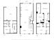 Detailed floor plan showcasing the layout of this multi-story home, including living spaces, bedrooms, and garage at 1598 Aldworth Se Pl, Marietta, GA 30067