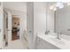 Clean bathroom featuring a modern vanity and a bathtub-shower combination at 420 Windswept Ct, Roswell, GA 30075