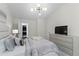 Comfortable main bedroom with plush bedding, ample closet space, and modern lighting at 11255 Wittenridge Dr, Alpharetta, GA 30022