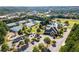 Aerial view of community amenities featuring tennis courts, pool, clubhouse, and parking at 2370 Bradwardine Ct, Cumming, GA 30041