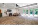 Finished basement space with unique brick flooring, ample natural light, and walkout access at 2370 Bradwardine Ct, Cumming, GA 30041