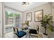 Cozy dining area with a glass table, contemporary chairs, and sliding glass door for natural light at 3200 Seven Pines Ct # 103, Atlanta, GA 30339