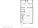 Layout of the first floor showing the kitchen, bathroom, living room, and stairs at 3200 Seven Pines Ct # 103, Atlanta, GA 30339