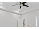 Bedroom with a modern ceiling fan, recessed lighting, and a large window at 3902 Bouldercrest Se Rd, Ellenwood, GA 30294