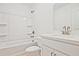 Bathroom featuring shower-tub combo and vanity at 213 Admor Ln, Acworth, GA 30102