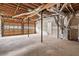 Unfinished basement with exposed wood beams and ductwork at 2746 Sanibel Se Ln, Smyrna, GA 30082