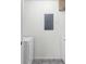 Functional laundry area featuring modern appliances and gray vinyl flooring at 375 Highland Ne Ave # 913, Atlanta, GA 30312