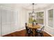 Cozy breakfast nook with bay window offers plenty of sunlight with backyard views at 110 Peach Pointe Dr, Mcdonough, GA 30253