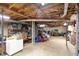 Unfinished basement with exposed ceiling, concrete floor, and storage at 3176 Gablewood Ct, Decatur, GA 30033