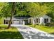 Attractive single-story home with white brick, accented by dark shutters, a green door and a well-kept lawn at 3176 Gablewood Ct, Decatur, GA 30033