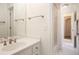 Bright bathroom featuring a vanity and a shower/tub combination at 3845 Winters Hill Dr, Atlanta, GA 30360