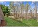 Spacious backyard with lush greenery, trees, and partial view of the home from the side at 3915 Northridge Dr, Cumming, GA 30040