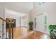 Inviting foyer features hardwood floors, staircase, and a high ceiling at 420 Big Bend Trl, Sugar Hill, GA 30518
