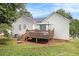 Backyard view showcasing a well-maintained deck perfect for outdoor relaxation and entertaining at 7760 Poppy Dr, Winston, GA 30187