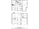 Detailed two-story floor plan showcasing layout of both floors including living spaces, kitchen, bedrooms, and garage at 3912 Margaux Dr, Atlanta, GA 30349