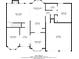 Detailed floor plan showcasing the layout of the home including living spaces, kitchen, bedrooms, and garage at 3912 Margaux Dr, Atlanta, GA 30349