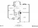Detailed first floor plan showing the layout of the kitchen, living room, dining room, and garage at 5246 Salem Springs Pl, Lithonia, GA 30038