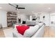Basement with a large sectional sofa, wood floors, and an open-concept layout at 1717 Cosette Ln, Kennesaw, GA 30152