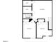 Second floor plan showcasing bedrooms, a bathroom, and a flex room layout at 1717 Cosette Ln, Kennesaw, GA 30152
