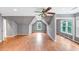 A vaulted ceiling and laminate floors make this a charming bedroom at 395 Clubfield Dr, Roswell, GA 30075