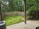 Private fenced backyard with patio, offering a secluded outdoor space at 106 Trailside Way, Hiram, GA 30141
