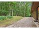 Expansive backyard with lawn, mature trees, and covered patio ideal for relaxation at 5259 Sugar Ridge Dr, Sugar Hill, GA 30518