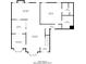 Detailed floor plan showcasing the layout of the first floor of the home with kitchen, dining, and living spaces at 204 Saintvry Path, Atlanta, GA 30349