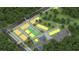 Aerial view of the community layout with multiple buildings and ample greenspace at 964 Lawton Sw St, Atlanta, GA 30310