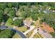 Beautiful aerial view of landscaped property with mature trees at 435 Chantenay Pl, Alpharetta, GA 30022