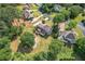 Aerial view of backyard with a patio deck overlooking lawn at 435 Chantenay Pl, Alpharetta, GA 30022