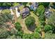 Aerial view of backyard with a patio deck overlooking lawn at 435 Chantenay Pl, Alpharetta, GA 30022