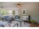 A cozy sunroom with comfortable seating, a glass table, and ample natural light pouring in from the windows at 435 Chantenay Pl, Alpharetta, GA 30022