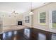 Cozy living area with modern ceiling fan and fireplace at 196 Boulder Run, Hiram, GA 30141