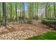 Backyard features mature trees, a stone border, and a privacy fence at 250 Chason Wood Way, Roswell, GA 30076