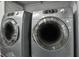 A laundry room features a side-by-side Samsung washer and dryer at 150 Victoria Sta, Woodstock, GA 30189