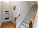 Entryway with wooden floors and staircase leading to the upper level at 1945 Bay Beauty Ln # 10, Austell, GA 30106