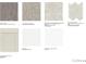 Selection of interior materials, including flooring, carpet, tile backsplash, countertops, and cabinet samples at 3248 Shirecrest Ln, Dacula, GA 30019